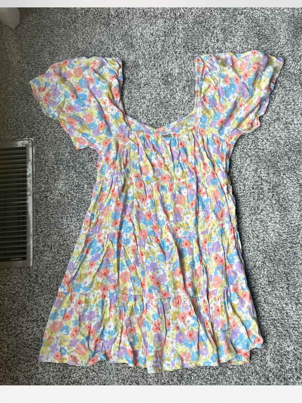 Billabong women’s  Floral Pastel Dress in Pink, Blue, Yellow